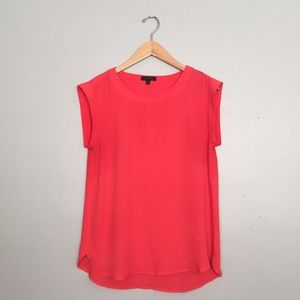 J. Crew • Red short-sleeves lightweight blouse